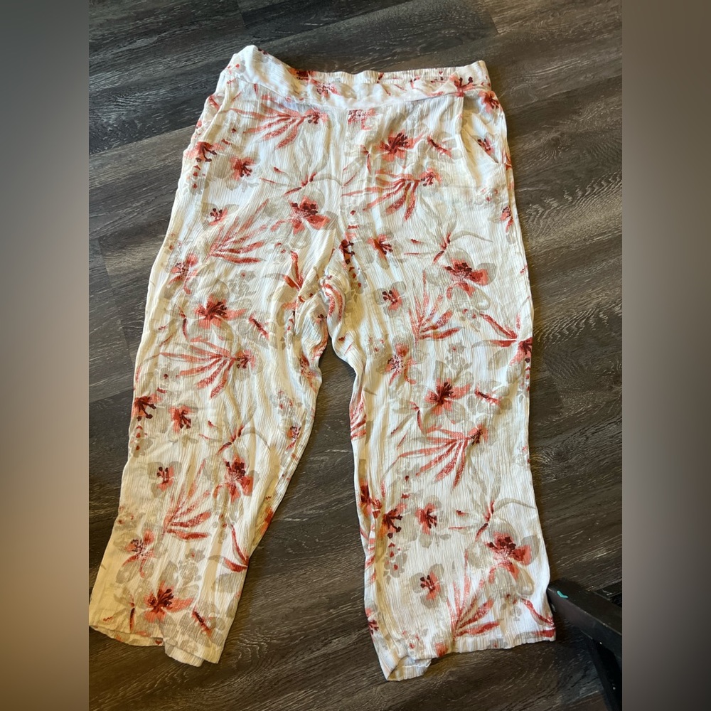 Croft and barrow floral pants
